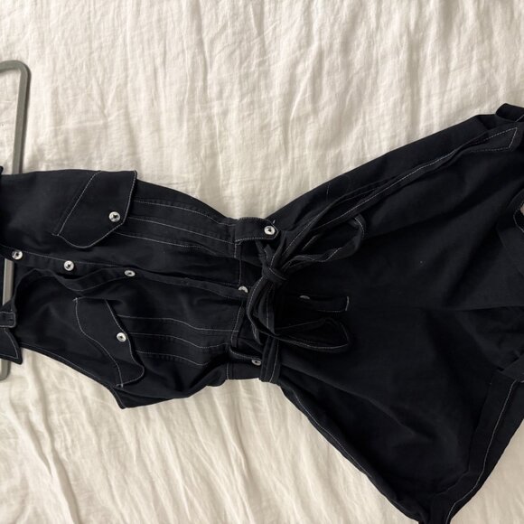 Free People Sunset Sail Romper, Black, Size S - Picture 4 of 4